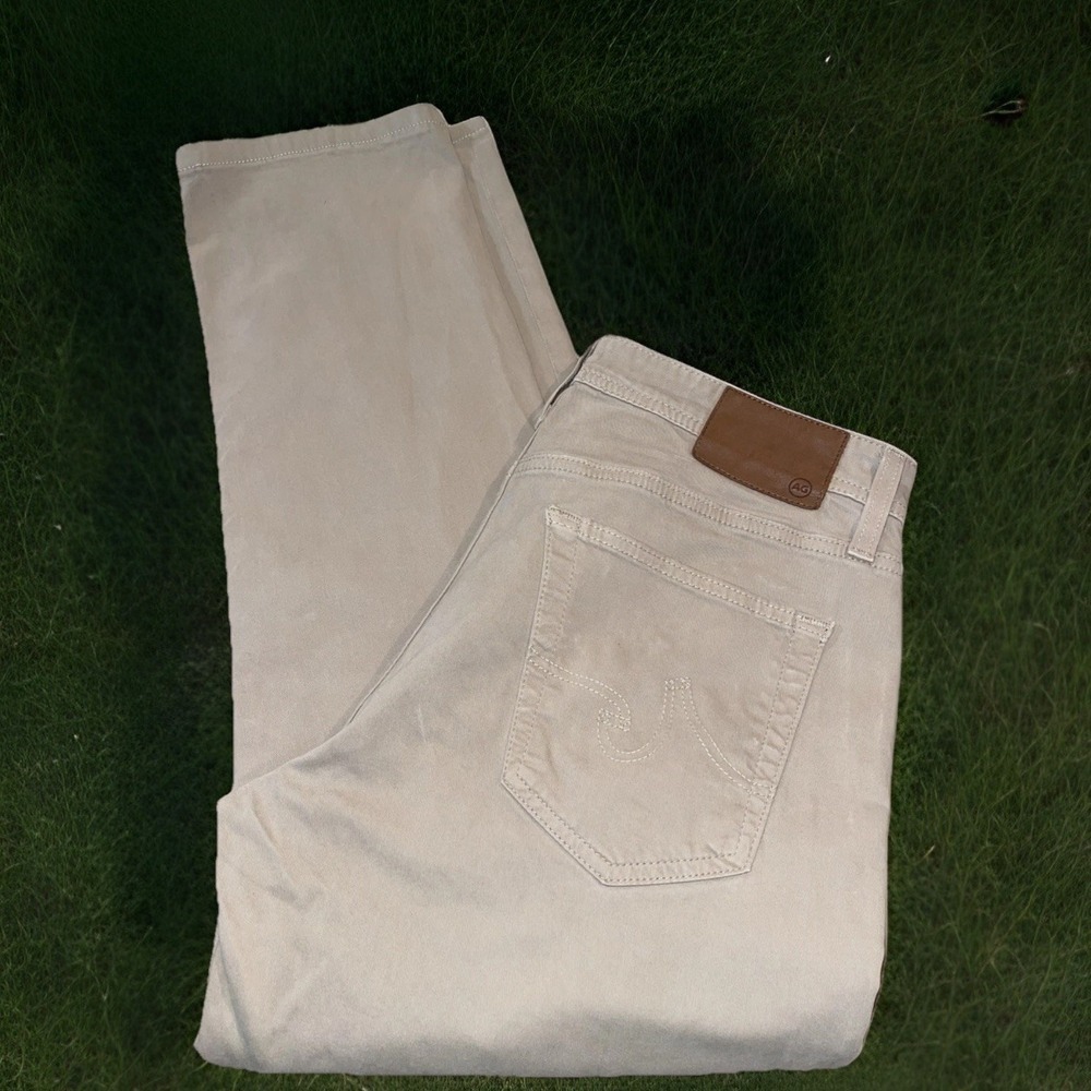 Adriano Goldschmied Pants Men 32x27 Beige The Graduate Tailored Leg Preppy